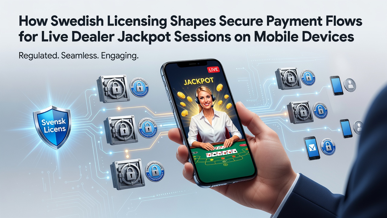 Secure mobile payment interface for live dealer jackpot sessions under Swedish licensing