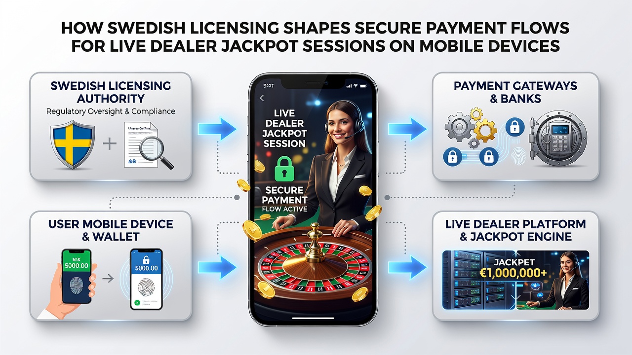 Mobile live dealer interface showing secure jackpot payout confirmation